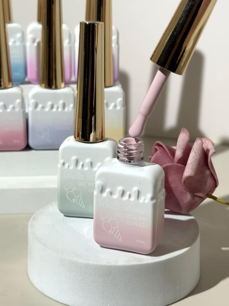 KIT DE ESMALTES BELLA ROSA - COLEÇÃO SORVETE