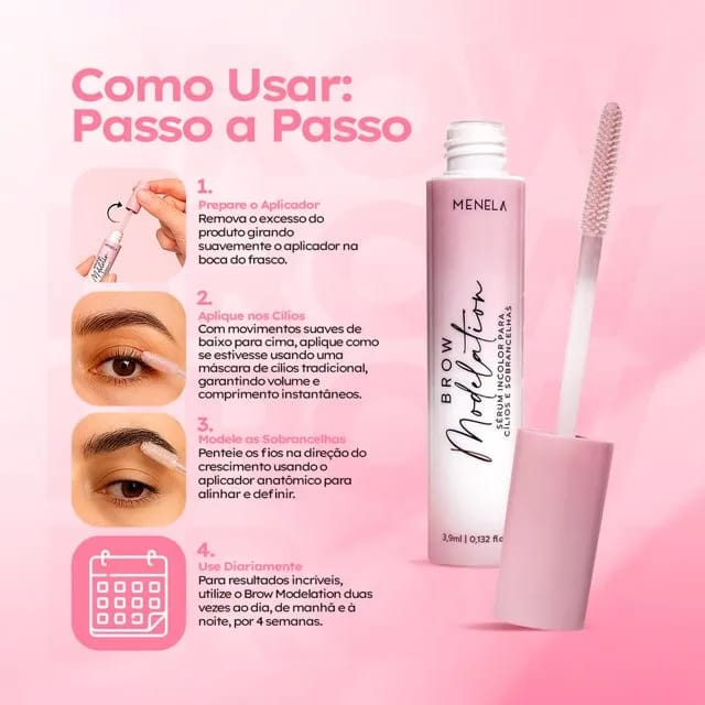 Sérum Fortalecedor para Sobrancelhas e Cílios - Brow Modelation Incolor Menela