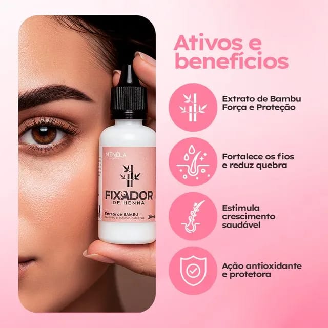 Fixador de Henna para Sobrancelhas Menela 30ml