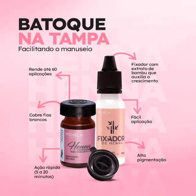 Fixador de Henna para Sobrancelhas Menela 30ml