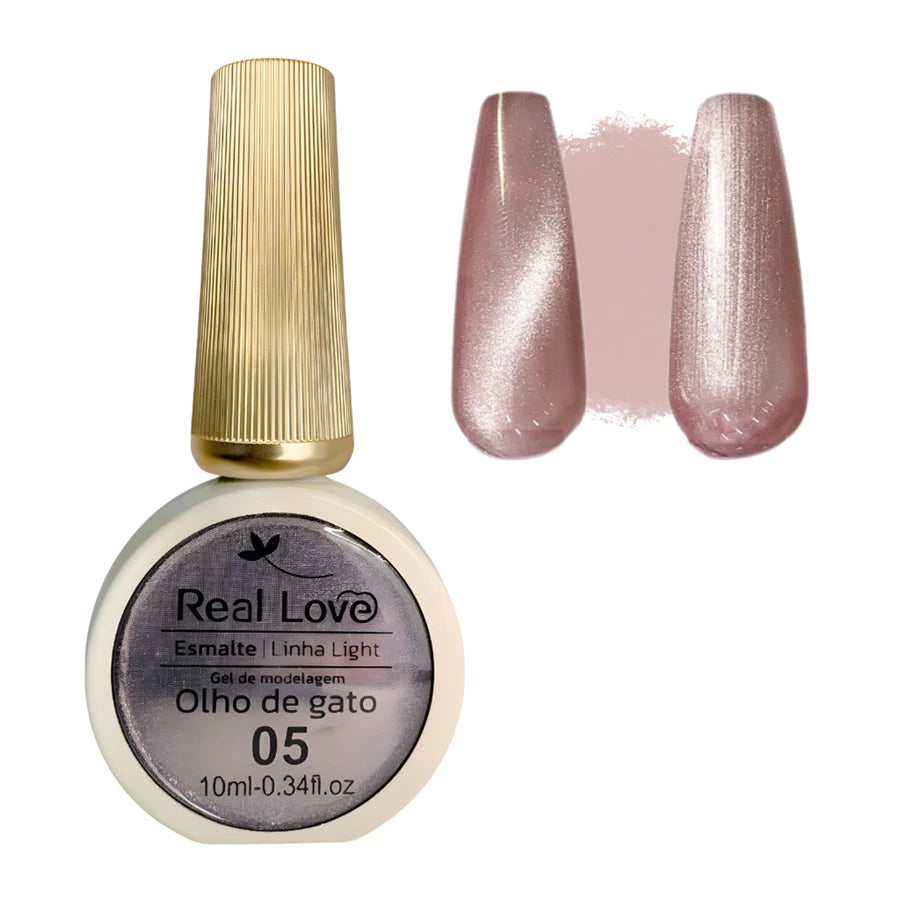 ESMALTE EM GEL 10ML - OLHO DE GATO BRILHANTE - REAL LOVE