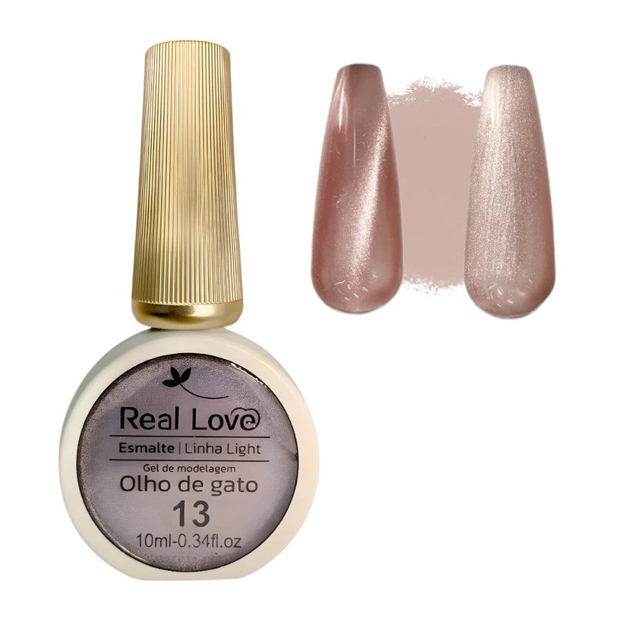 ESMALTE EM GEL 10ML - OLHO DE GATO BRILHANTE - REAL LOVE