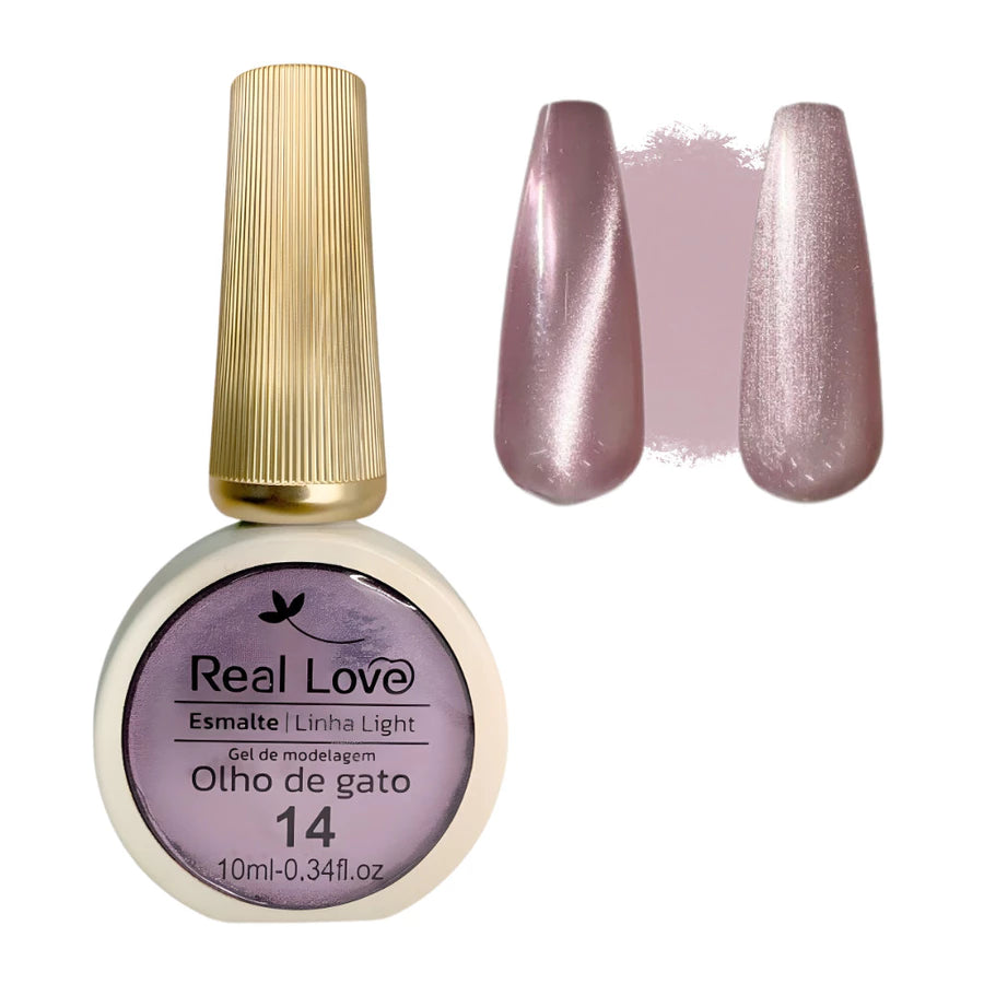 ESMALTE EM GEL 10ML - OLHO DE GATO BRILHANTE - REAL LOVE