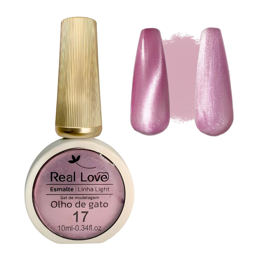 ESMALTE EM GEL 10ML - OLHO DE GATO BRILHANTE - REAL LOVE