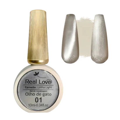 ESMALTE EM GEL 10ML - OLHO DE GATO BRILHANTE - REAL LOVE