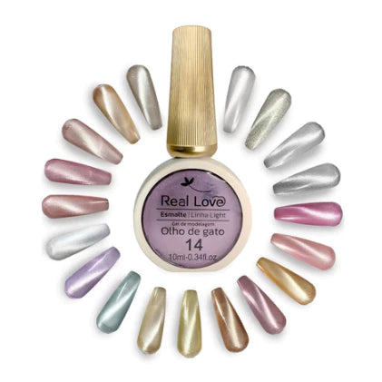 ESMALTE EM GEL 10ML - OLHO DE GATO BRILHANTE - REAL LOVE