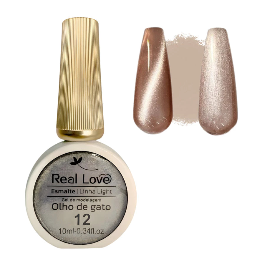 ESMALTE EM GEL 10ML - OLHO DE GATO BRILHANTE - REAL LOVE